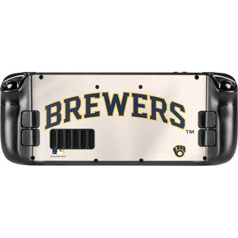 MLB Milwaukee Brewers Home Jersey Steam Deck Handheld Gaming Computer Skin