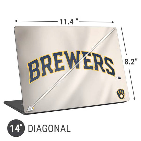 MLB Milwaukee Brewers Home Jersey Universal Laptop 14in (11.4 x 8.2in) Skin