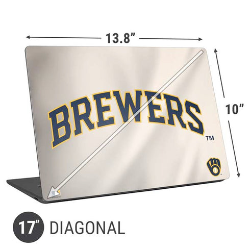 MLB Milwaukee Brewers Home Jersey Universal Laptop 17in (13.8 x 10in) Skin