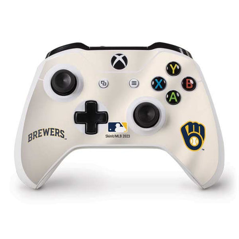 MLB Milwaukee Brewers Home Jersey Xbox One S Controller Skin