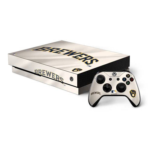 MLB Milwaukee Brewers Home Jersey Xbox One X Bundle Skin