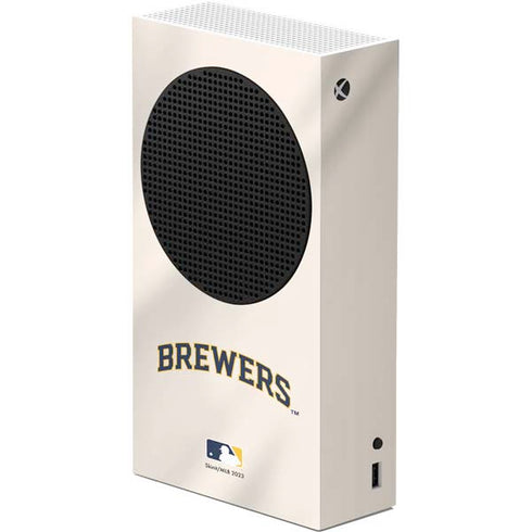 MLB Milwaukee Brewers Home Jersey Xbox Series S Console Skin