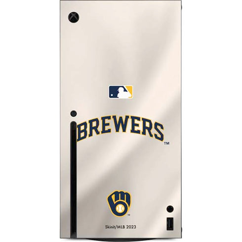 MLB Milwaukee Brewers Home Jersey Xbox Series X Console Skin