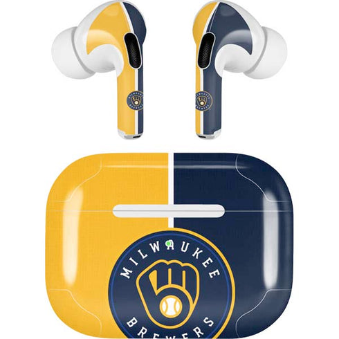 MLB Milwaukee Brewers Split AirPods Pro 2nd Gen Skin