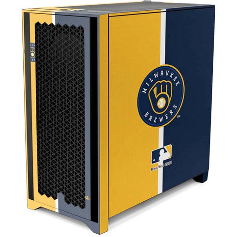 MLB Milwaukee Brewers Split Corsair 4000D Tempered Glass Mid-Tower ATX Case Skin