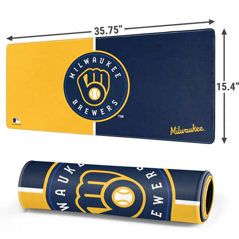 MLB Milwaukee Brewers Split Gaming Mouse Pad