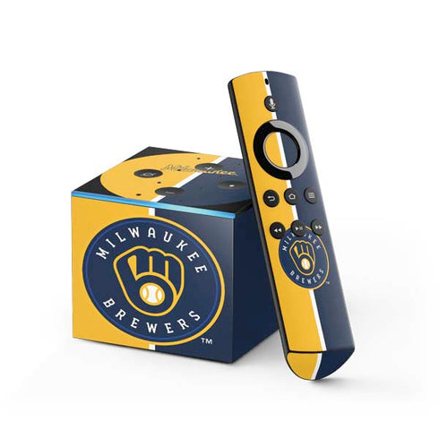 MLB Milwaukee Brewers Split Fire TV Cube Skin