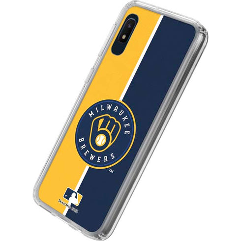MLB Milwaukee Brewers Split Galaxy A10e Clear Case