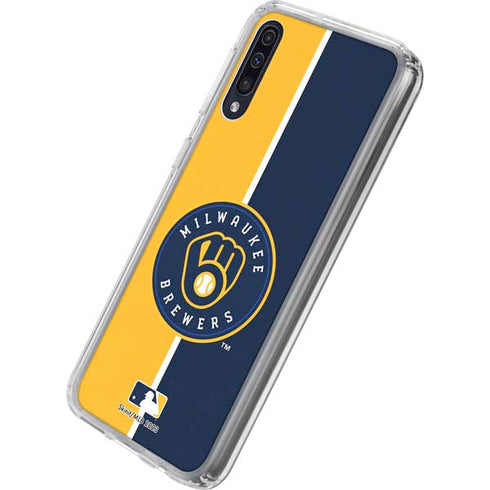 MLB Milwaukee Brewers Split Galaxy A50 Clear Case