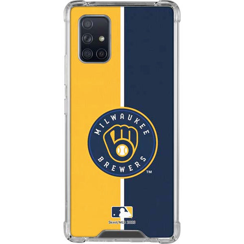MLB Milwaukee Brewers Split Galaxy A71 5G Clear Case
