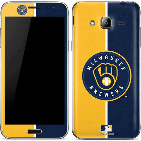 MLB Milwaukee Brewers Split Galaxy J3 Skin