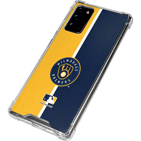 MLB Milwaukee Brewers Split Galaxy Note20 5G Clear Case