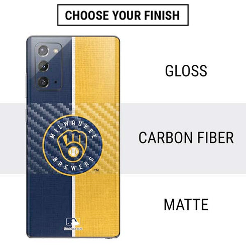 MLB Milwaukee Brewers Split Galaxy Note20 5G Skin