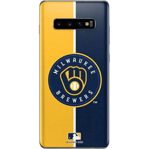 MLB Milwaukee Brewers Split Galaxy S10 Plus Skin