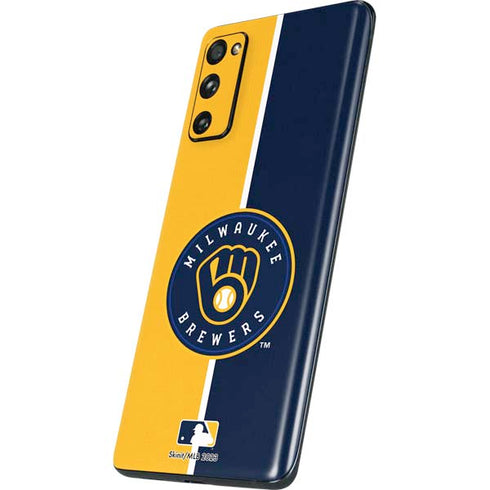 MLB Milwaukee Brewers Split Galaxy S20 Fan Edition Skin