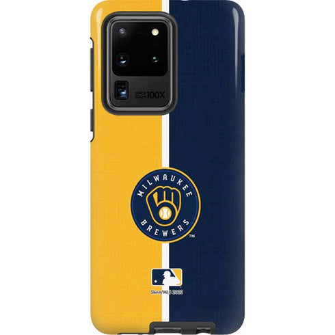 MLB Milwaukee Brewers Split Galaxy S20 Ultra 5G Pro Case