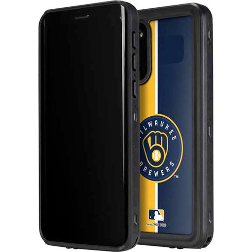 MLB Milwaukee Brewers Split Galaxy S20 Waterproof Case