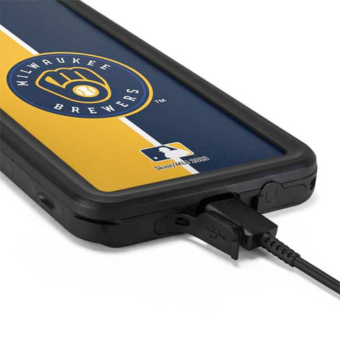 MLB Milwaukee Brewers Split Galaxy S20 Waterproof Case