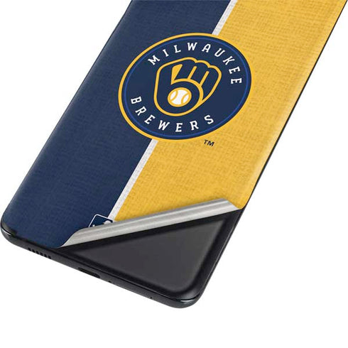 MLB Milwaukee Brewers Split Galaxy S21 5G Skin