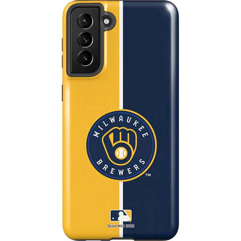 MLB Milwaukee Brewers Split Galaxy S21 FE Pro Case