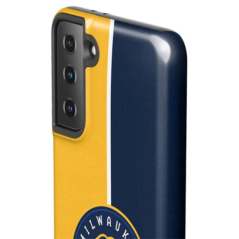 MLB Milwaukee Brewers Split Galaxy S21 FE Pro Case