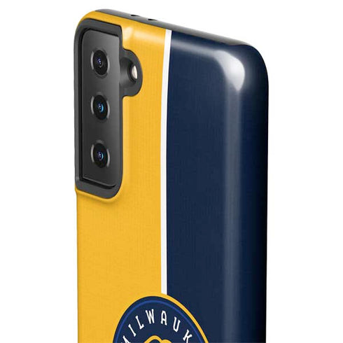 MLB Milwaukee Brewers Split Galaxy S21 Plus 5G Pro Case