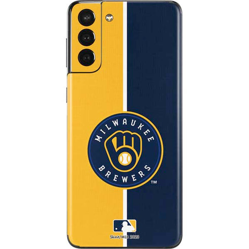 MLB Milwaukee Brewers Split Galaxy S21 Plus 5G Skin