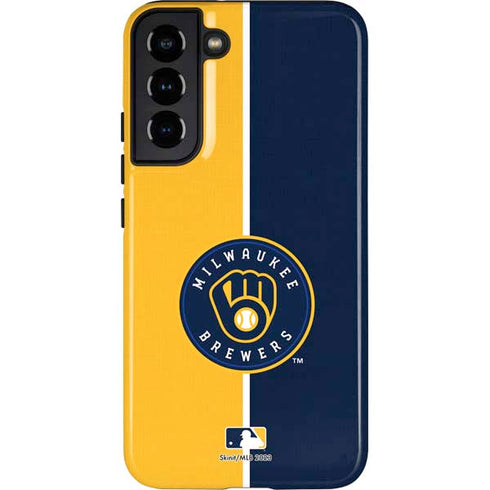 MLB Milwaukee Brewers Split Galaxy S22 Plus Pro Case