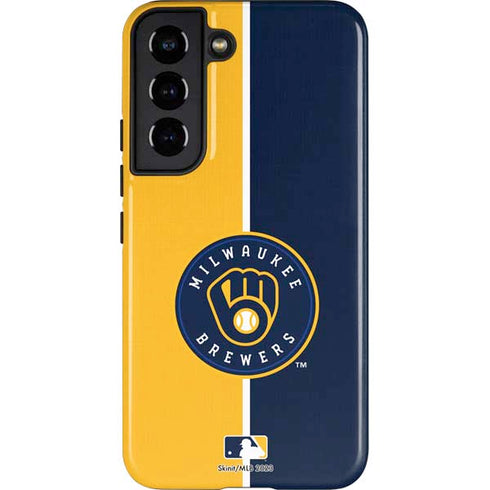 MLB Milwaukee Brewers Split Galaxy S22 Pro Case