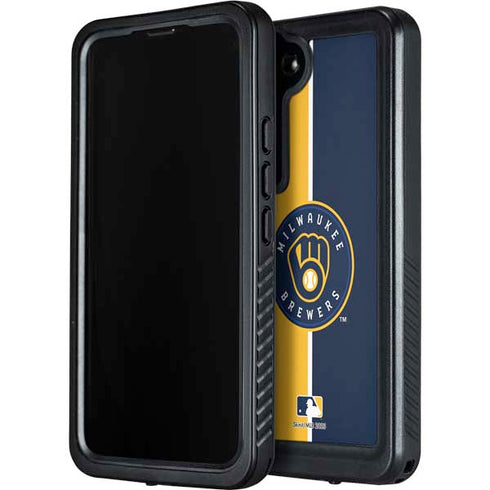 MLB Milwaukee Brewers Split Galaxy S23 Plus Waterproof Case