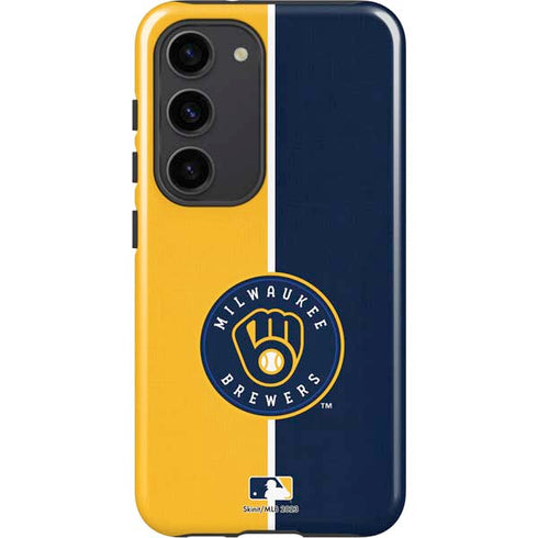 MLB Milwaukee Brewers Split Galaxy S23 Pro Case