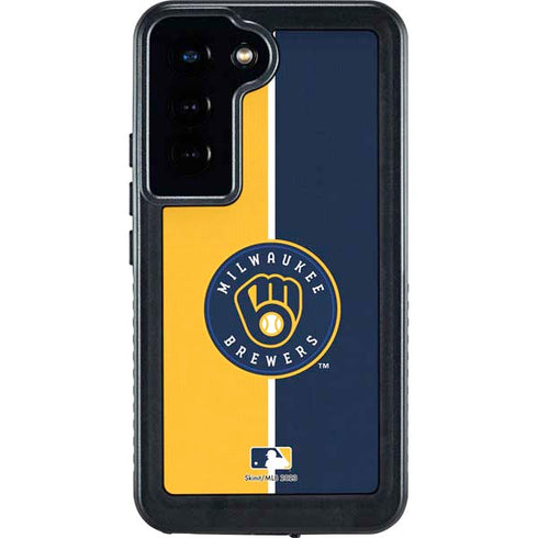 MLB Milwaukee Brewers Split Galaxy S23 Waterproof Case
