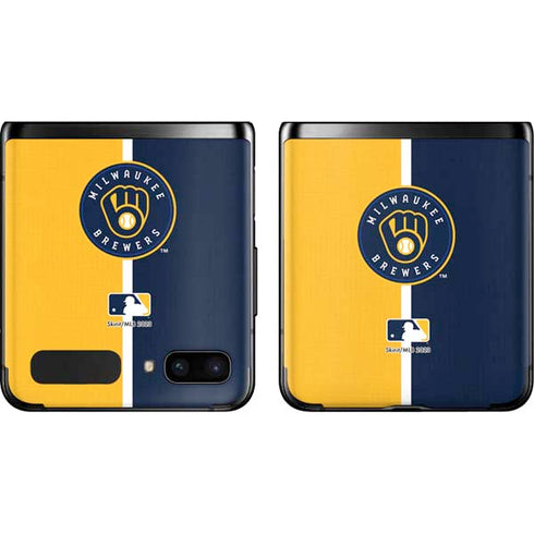 MLB Milwaukee Brewers Split Galaxy Z Flip Skin