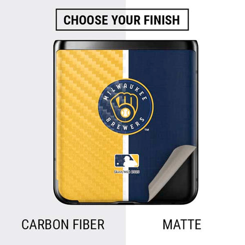 MLB Milwaukee Brewers Split Galaxy Z Flip Skin