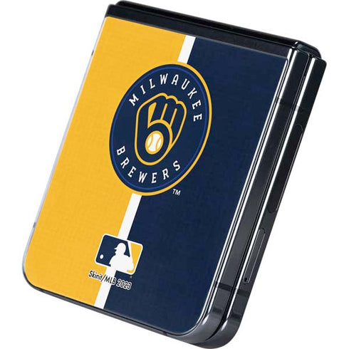 MLB Milwaukee Brewers Split Galaxy Z Flip5 5G Skin