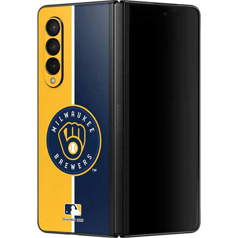 MLB Milwaukee Brewers Split Galaxy Z Fold3 5G Skin