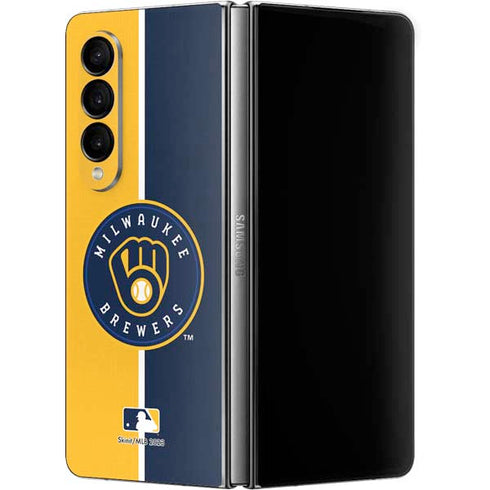MLB Milwaukee Brewers Split Galaxy Z Fold4 5G Skin