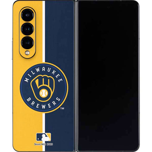 MLB Milwaukee Brewers Split Galaxy Z Fold4 5G Skin