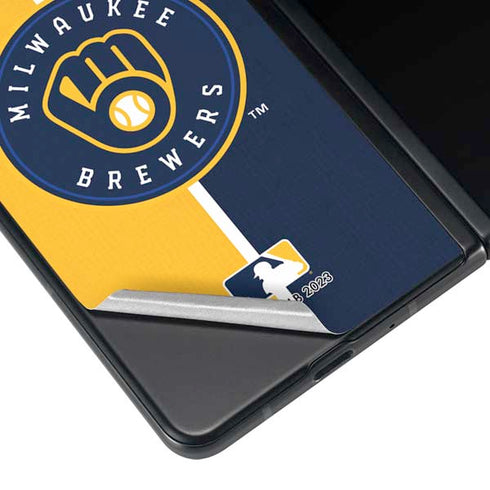 MLB Milwaukee Brewers Split Galaxy Z Fold4 5G Skin