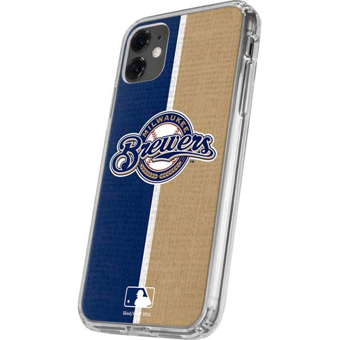 MLB Milwaukee Brewers Split iPhone 11 Clear Case