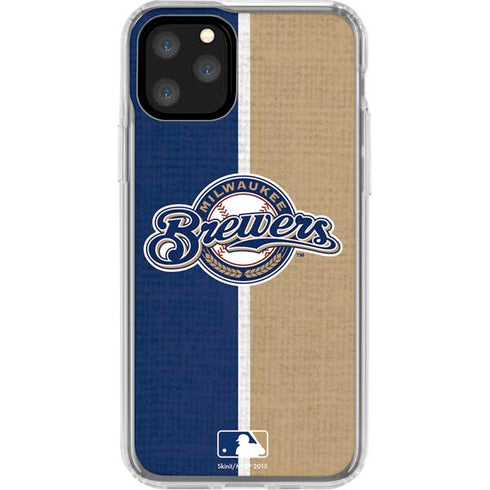 MLB Milwaukee Brewers Split iPhone 11 Pro Clear Case