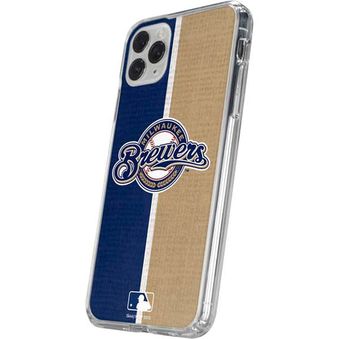 MLB Milwaukee Brewers Split iPhone 11 Pro Clear Case