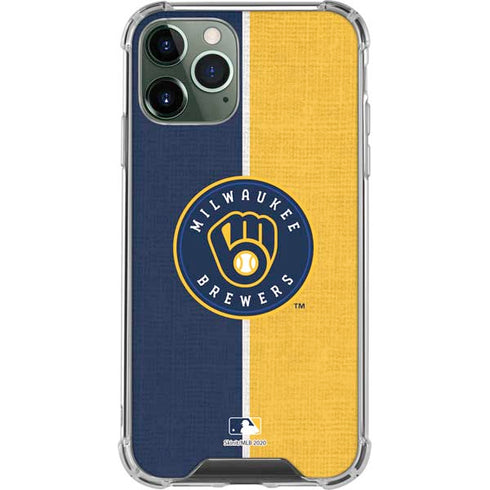 MLB Milwaukee Brewers Split iPhone 11 Pro Max Clear Case