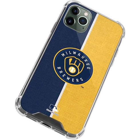 MLB Milwaukee Brewers Split iPhone 11 Pro Max Clear Case