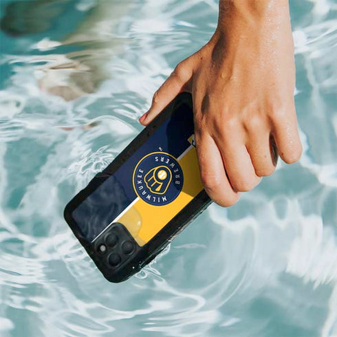 MLB Milwaukee Brewers Split iPhone 11 Pro Max Waterproof Case