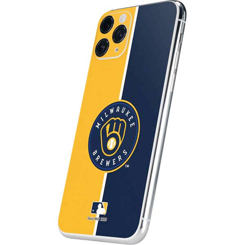 MLB Milwaukee Brewers Split iPhone 11 Pro Skin