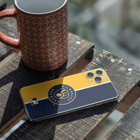 MLB Milwaukee Brewers Split iPhone 11 Pro Skin