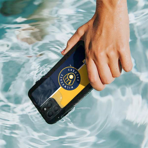 MLB Milwaukee Brewers Split iPhone 11 Pro Waterproof Case