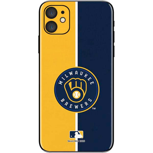 MLB Milwaukee Brewers Split iPhone 11 Skin