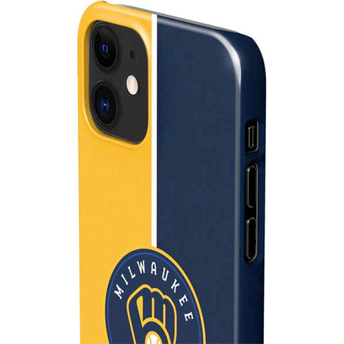 MLB Milwaukee Brewers Split iPhone 12 Mini Lite Case